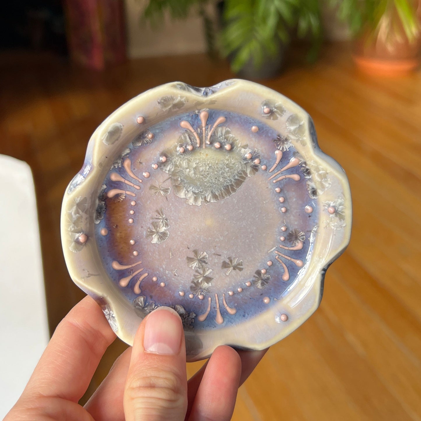 Purple Teacup and Saucer Set