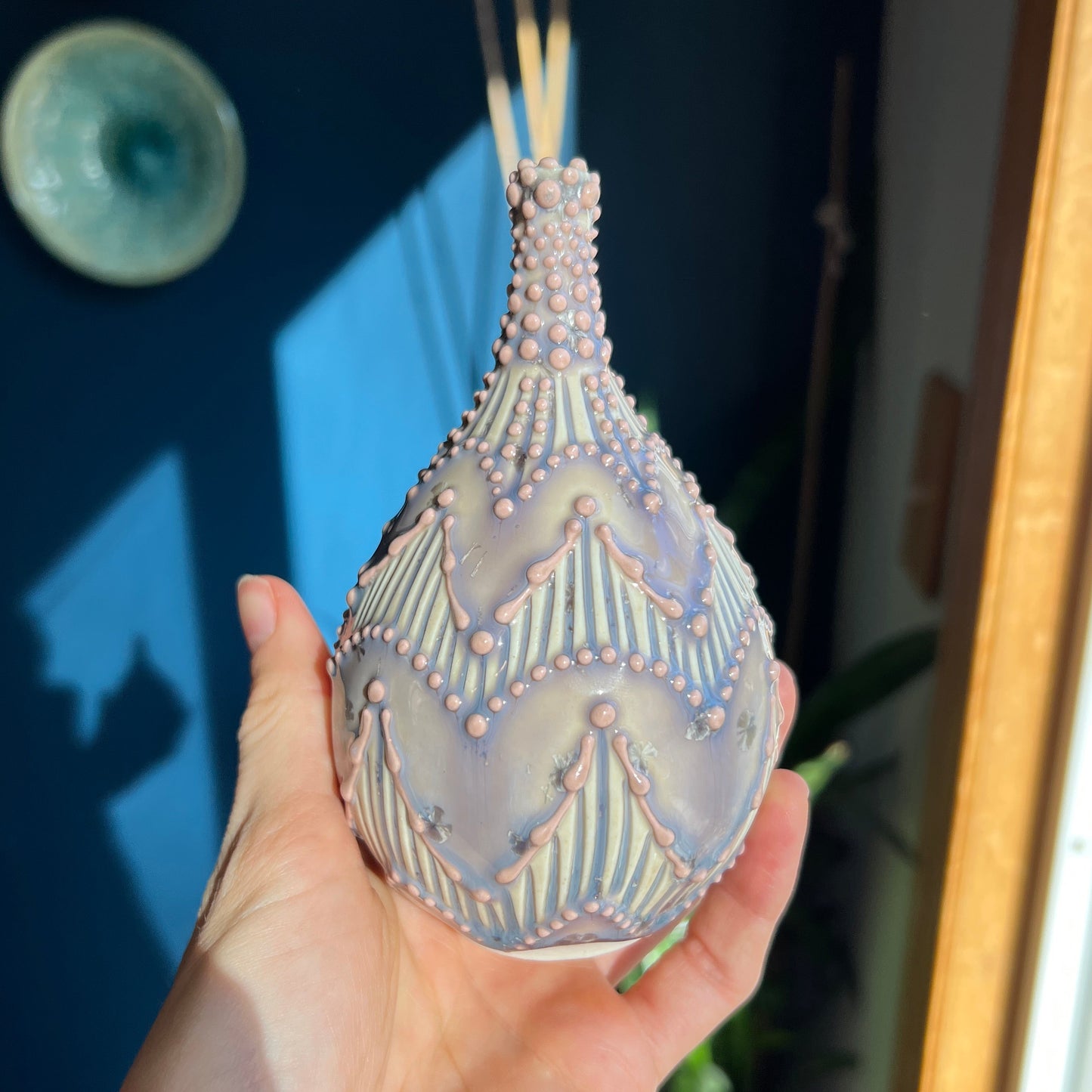 Purple Teardrop Vase