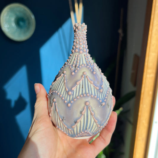 Purple Teardrop Vase