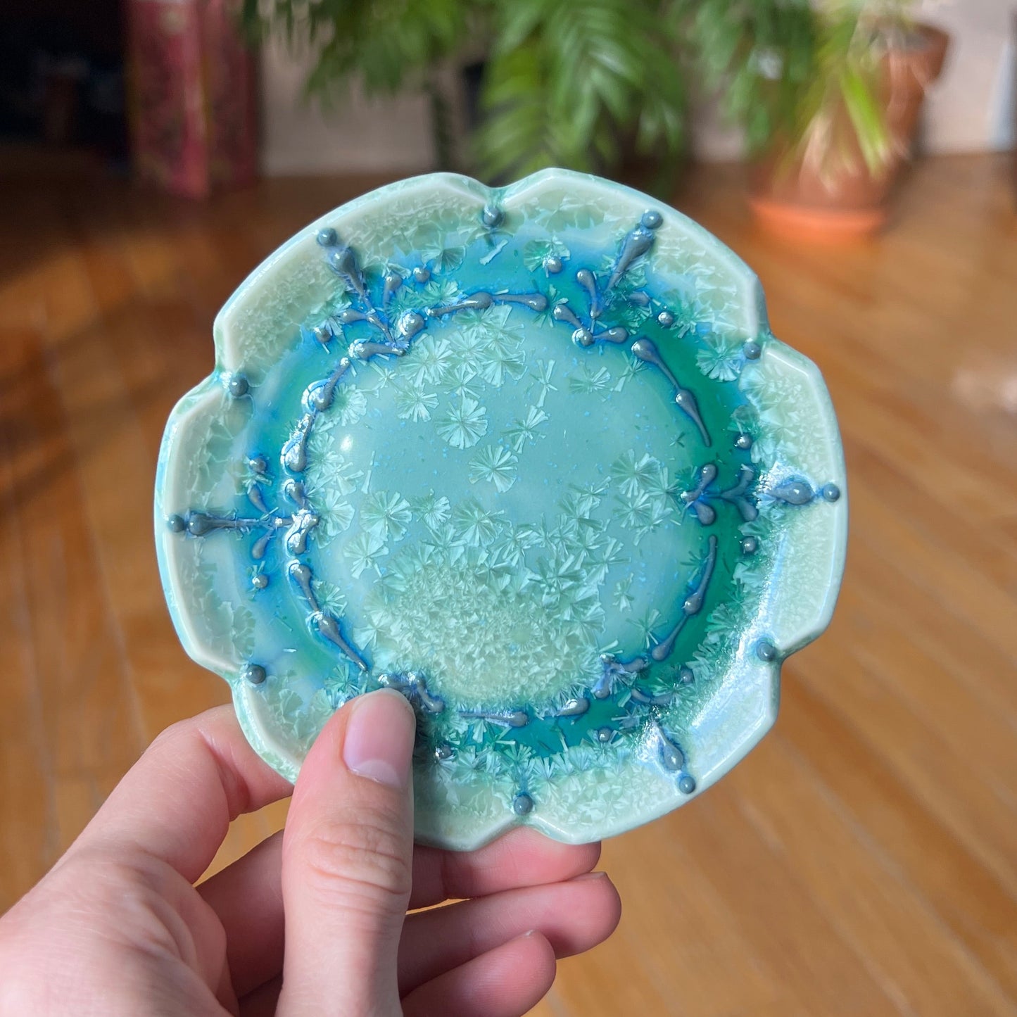 Turquoise Teacup and Saucer Set
