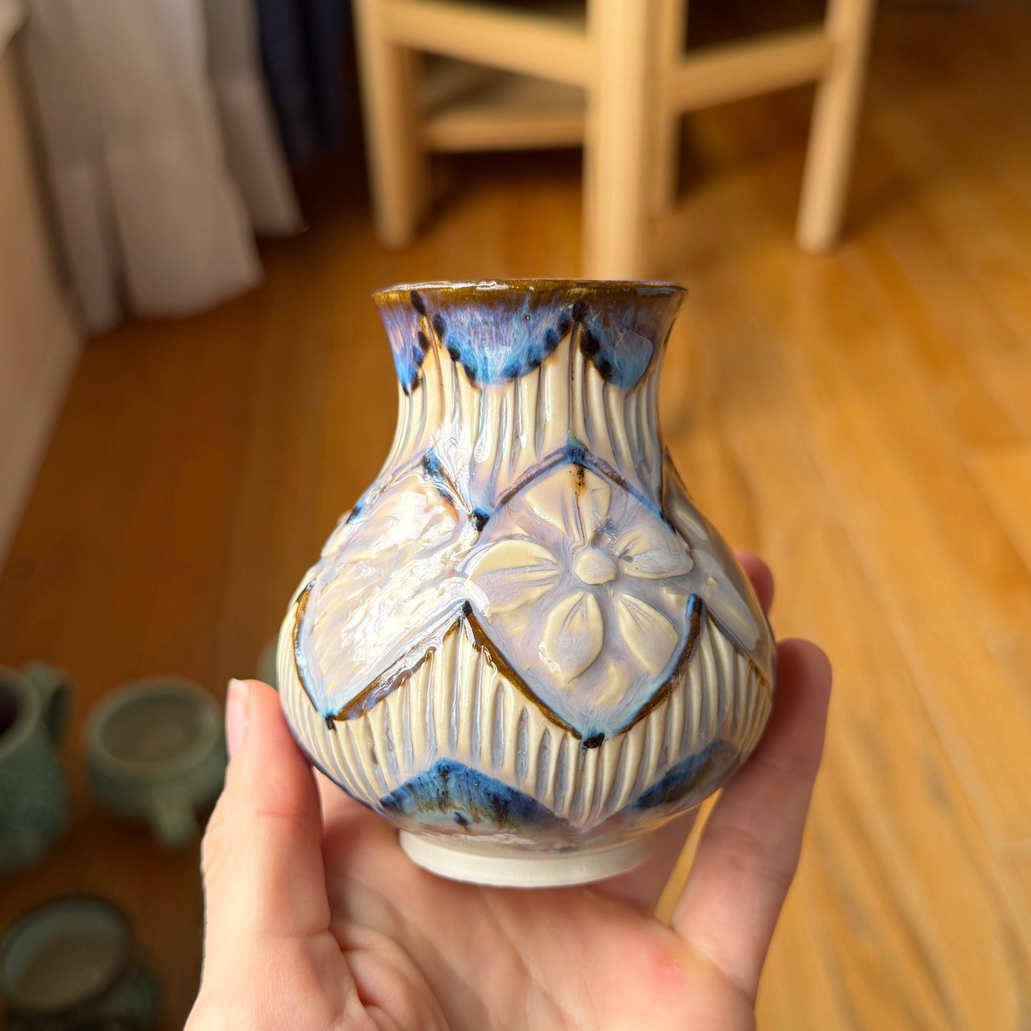 Purple and Iron Flower Vase