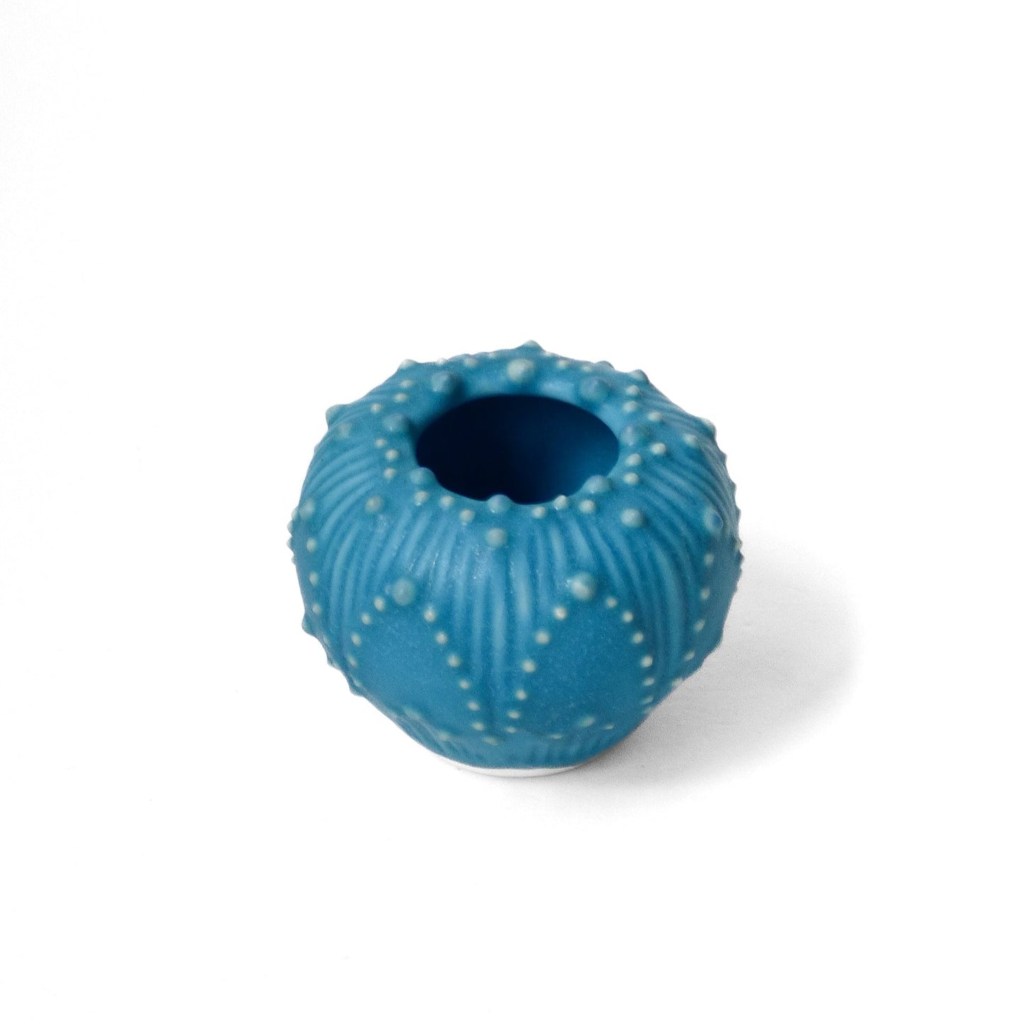 Mini Satin Matte Electric Turquoise Vase